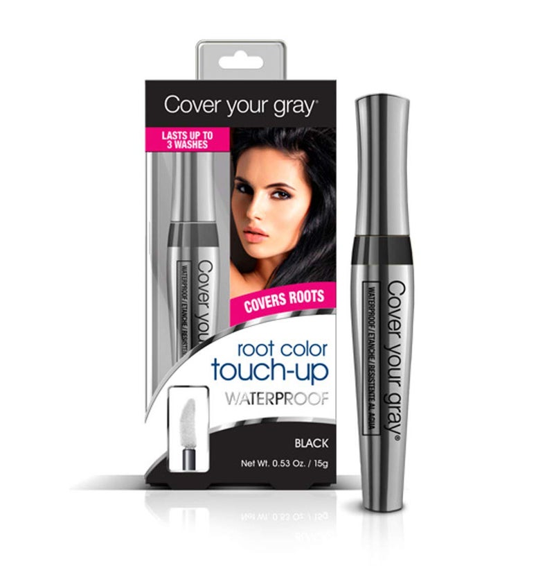 Cover Your Gray Waterproof Root Touch-Up, Black, 0.53 Ounce - Image 1
