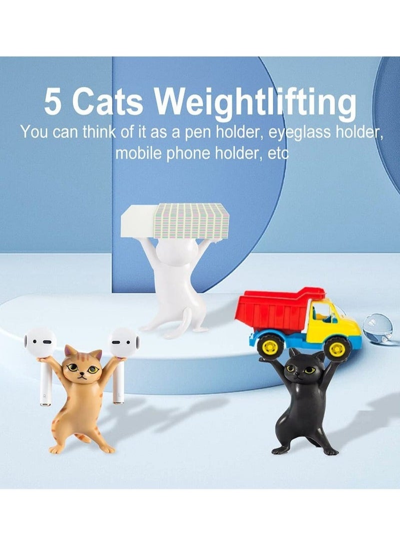 Captaintech Cat Coffin Dance Cat Pen Holder for Desk Cute Cat Office Supplies Funny Dancing Cat Pencil Holder Cat Pens Holder Five Cats Valentines Day Gifts Birthday Gifts for Men Dad Women Kids - Image 4