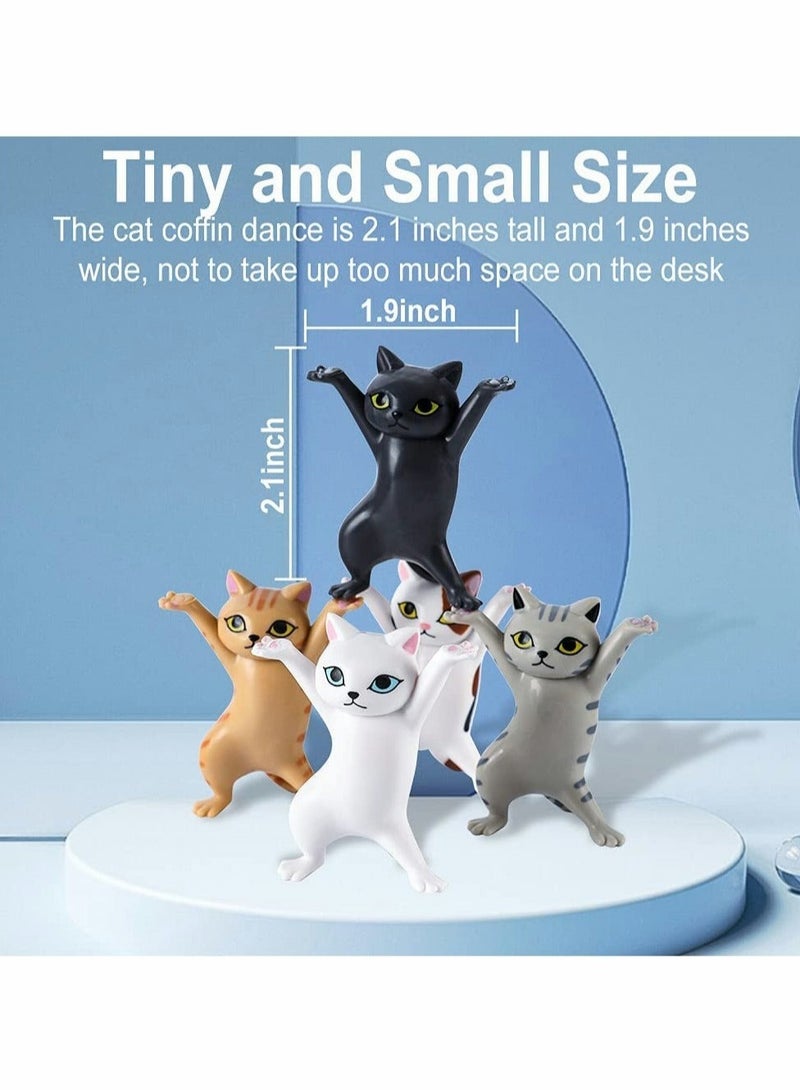 Captaintech Cat Coffin Dance Cat Pen Holder for Desk Cute Cat Office Supplies Funny Dancing Cat Pencil Holder Cat Pens Holder Five Cats Valentines Day Gifts Birthday Gifts for Men Dad Women Kids - Image 5