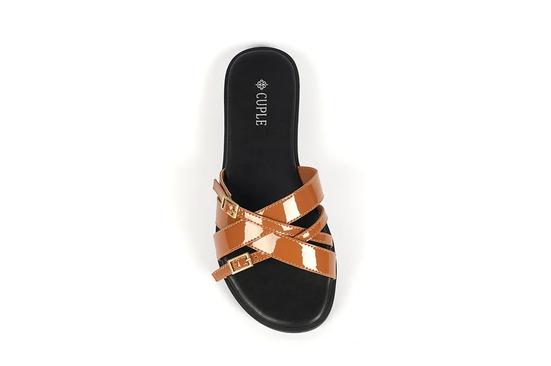 Cuple Ladies Slip-on multi strap Sandals