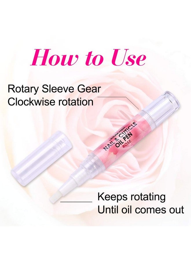 Lagunamoon Cuticle Oil Pen For Nail Nail Oil For Nail Care & Nail Growth Nourish Soothe & Moisturize Damaged Nails Rose 5 Ml - Image 5