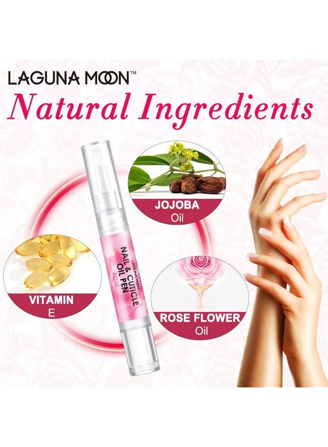 Lagunamoon Cuticle Oil Pen For Nail Nail Oil For Nail Care & Nail Growth Nourish Soothe & Moisturize Damaged Nails Rose 5 Ml - Image 2