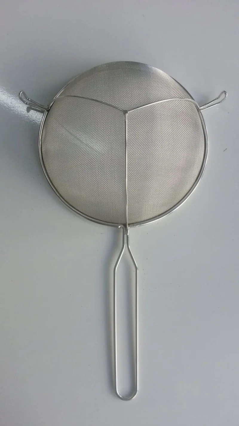 5DM Supported Metal Handle Tinned Flour - Milk - Sugar - Pulses Strainer 22 cm