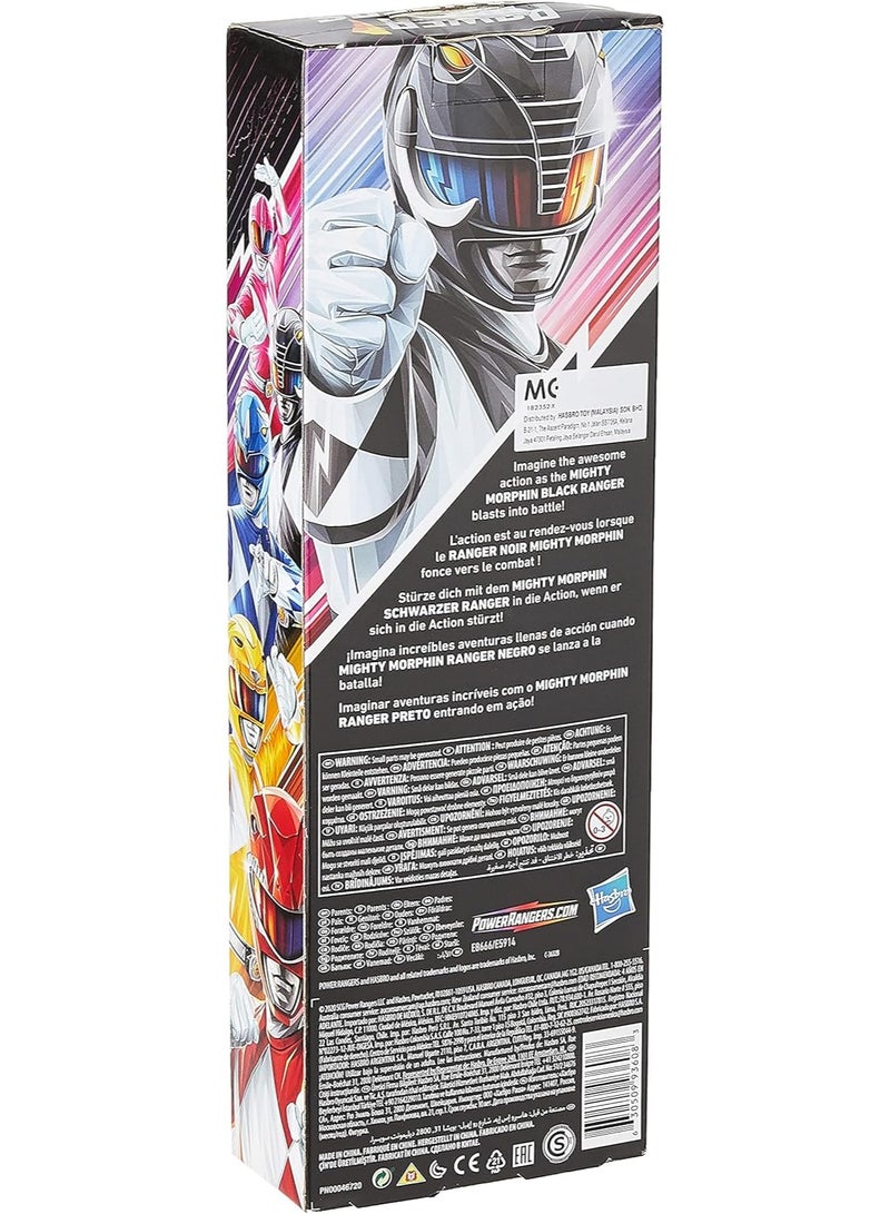 POWER RANGERS Mighty Morphin Black Ranger 12-Inch Action Figure Toy - Image 4