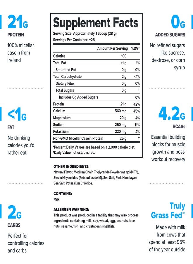 LEGION Casein+ Casein Protein Powder (Salted Caramel) - Slow-Release Micellar Casein Protein Powder - Non-GMO, Gluten-Free & Naturally Sweetened CaseinPowder from Grass-Fed Cows - Image 2