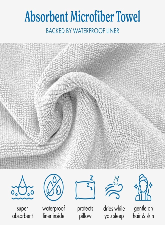 DryZzz غطاء وسادة مقاوم للماء من دراي زز، غطاء وسادة تبريد، 29 × 19 بوصة، قطعة واحدة، أبيض، مقاس قياسي، غطاء وسادة ماص، وجهان للشعر الرطب والجاف، غطاء وسادة مقاوم للعرق، غطاء وسادة لتجفيف الشعر - Image 4