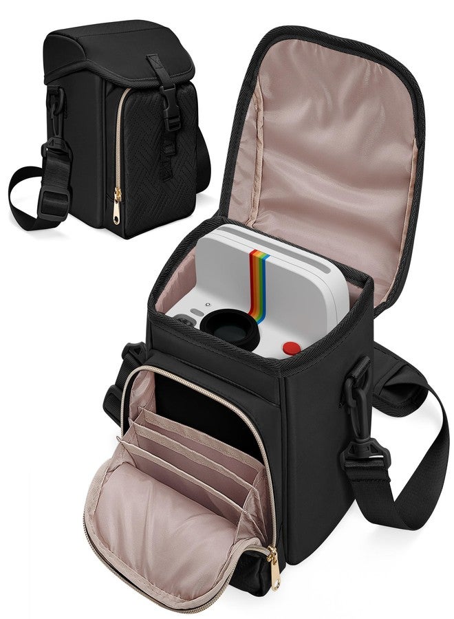 Prokva Camera Sling Bag Compatible with Polaroid Now 2nd Generation I-Type, Now+ 2nd Gen I-Type, Now, Now+, OneStep Instant Camera, Camera Crossbody Bag with Adjustable Strap, Black(Empty Bag) - Image 1
