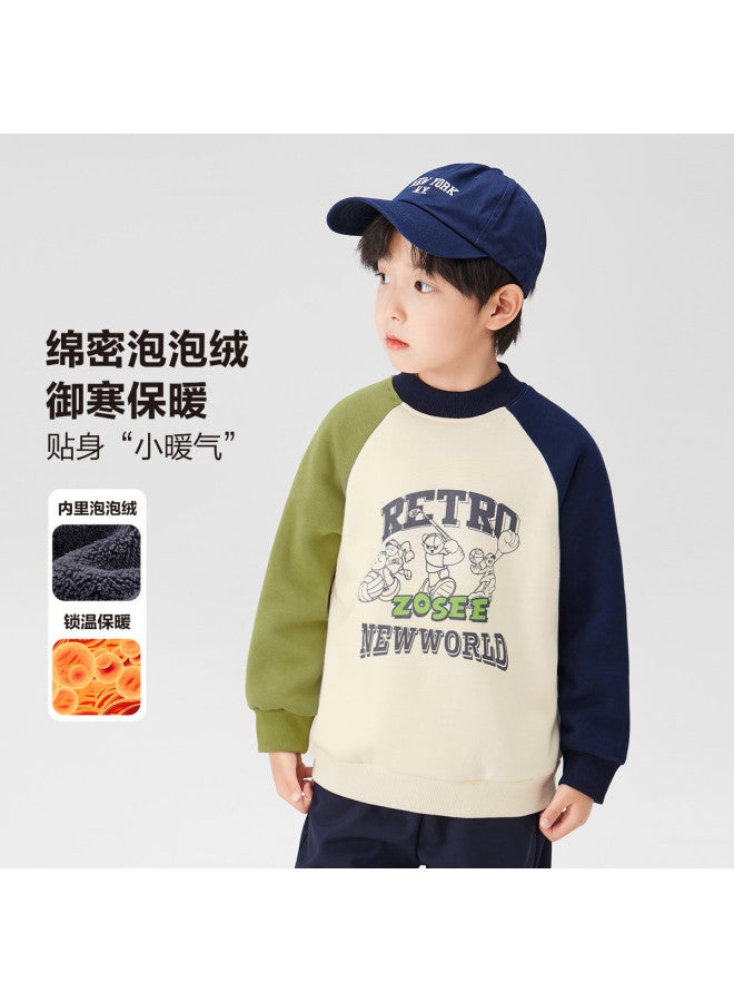 Zuoxi kids' Fleece-lined Hoodies - Thick Bubble Fleece Winter & Autumn Warm Sporty Children's Trendy Outfits - Image 2
