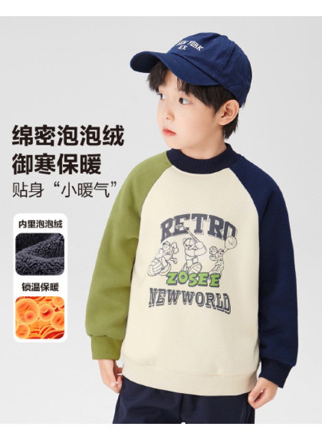 Zuoxi kids' Fleece-lined Hoodies - Thick Bubble Fleece Winter & Autumn Warm Sporty Children's Trendy Outfits - Image 1