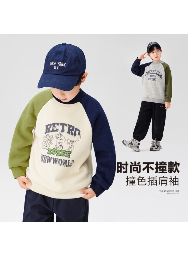 Zuoxi kids' Fleece-lined Hoodies - Thick Bubble Fleece Winter & Autumn Warm Sporty Children's Trendy Outfits - Image 3