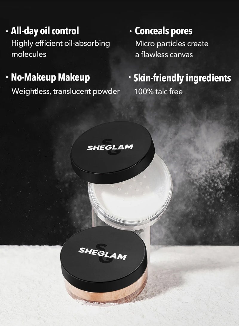SHEGLAM Baked Glow Setting Powder - Cappuccino Beige - Image 4