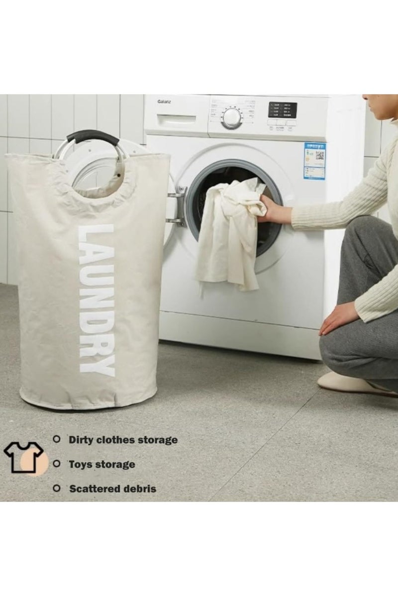 Aideli 2 Pack Laundry Basket 90L, Waterproof Collapsible Hamper with Handles for Dirty Clothes, Dorm, Family - Image 4