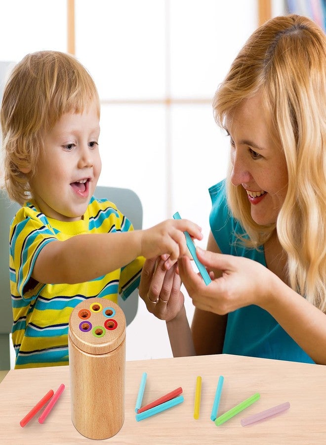 Soarly Montessori Toys for 1-3 Year Old, Travel Toys for Toddlers Wooden Color Sorting Stacking Toy for 18+ Month Old Boys Girls Learning Gift for 2-4 Year Old Kids Birthday Easter Basket Stuffers - Image 4