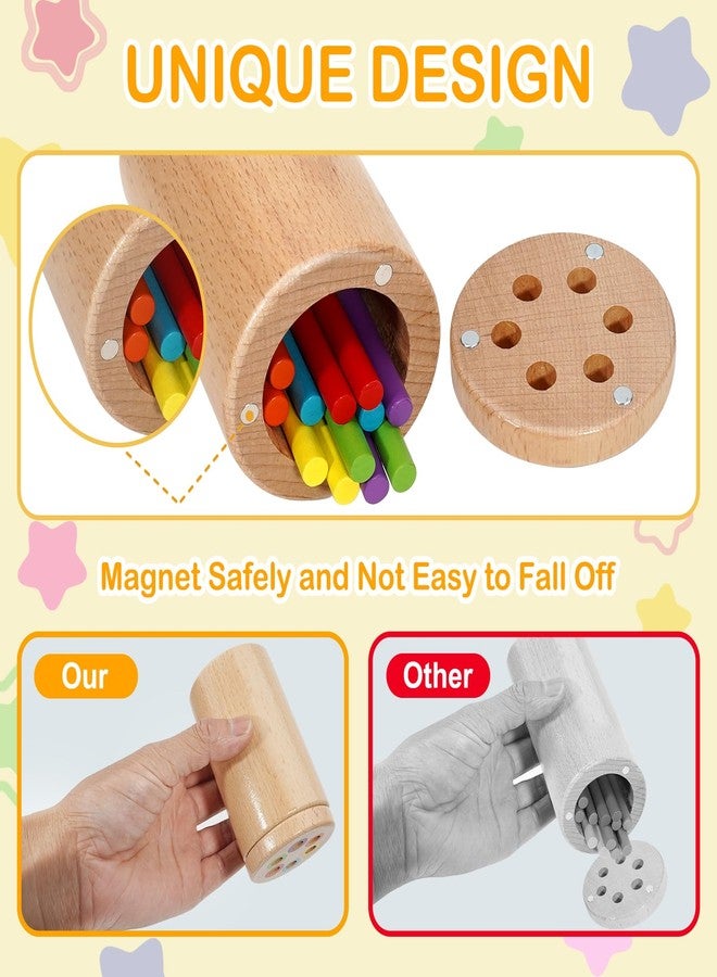 Soarly Montessori Toys for 1-3 Year Old, Travel Toys for Toddlers Wooden Color Sorting Stacking Toy for 18+ Month Old Boys Girls Learning Gift for 2-4 Year Old Kids Birthday Easter Basket Stuffers - Image 2