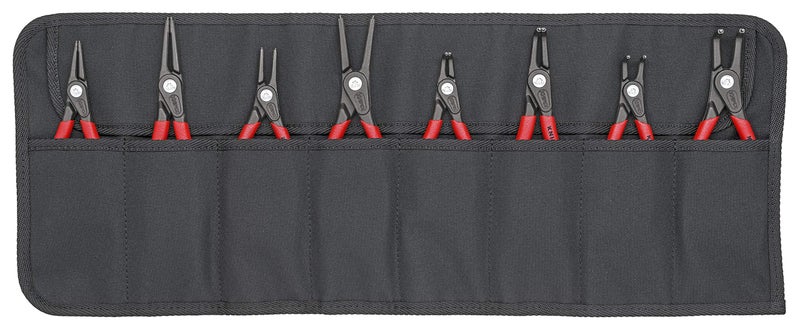 KNIPEX KNIPEX - 00 19 58 V02 Tools - 8 Piece Precision Circlip Pliers Set (001958V02)  - Image 1
