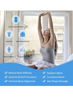 Y&D Neck Stretcher for Pain Relief, and Shoulder Relaxer, Cervical Traction Device Pillow Relief Spine Alignment, Chiropractic with Acupressure Point  - Image 4