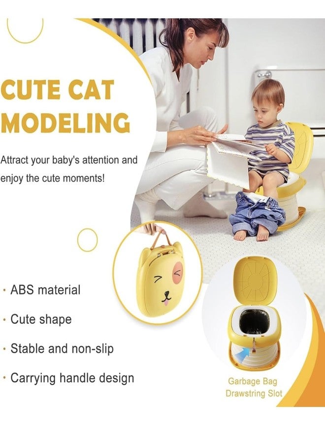 Richtots Premium Portable Potty Seat for Kids Toddler,Foldable Travel Potty Training Seat,Baby Potty Stool for Outdoor,Training Toilet Seat Emergency Toilet for Car, Outdoor, indoor (Yellow) - Image 4