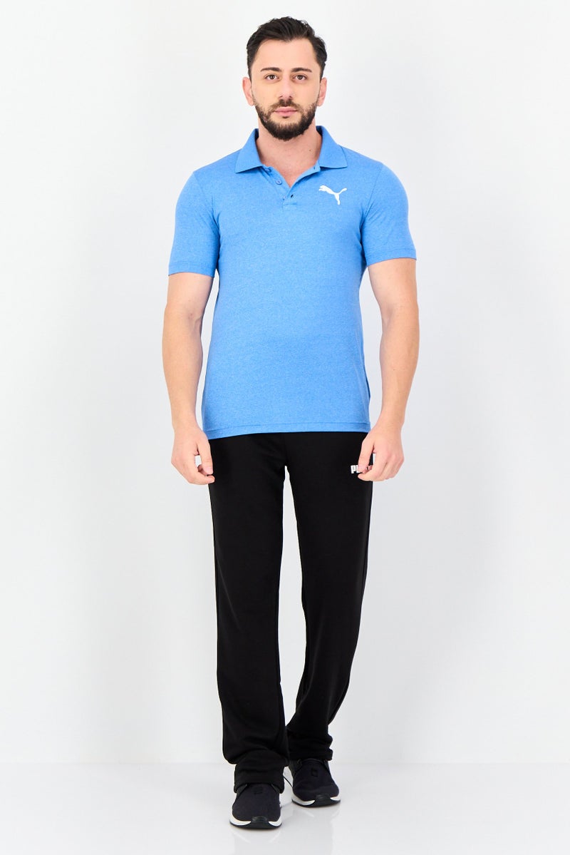 PUMA Men Regular Fit Brand Logo Short Sleeves Training Polo Shirt, Blue - Image 4