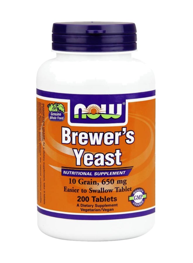 now Brewer's Yeast 650 mg Tablets 200's - Image 1