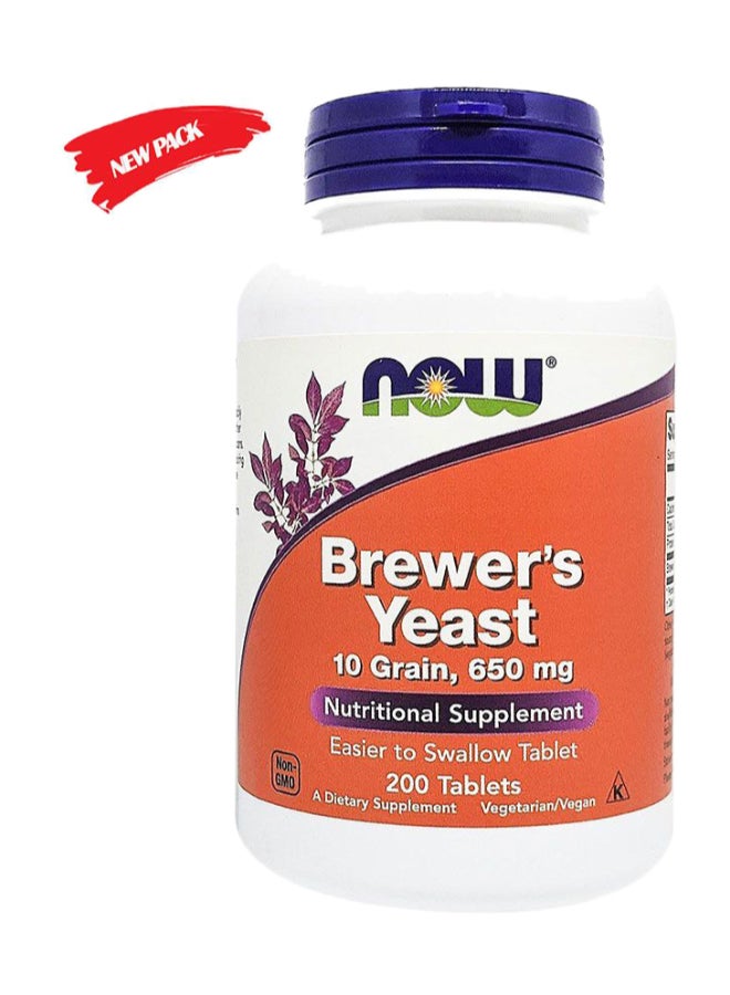 now Brewer's Yeast 650 mg Tablets 200's - Image 2