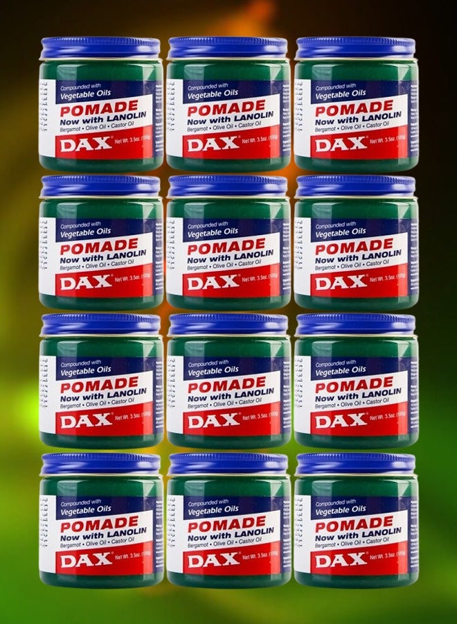 داكس 12 قطع بوميد كريم للشعر الجاف والتالف بالزيوت النباتية 100 جرام