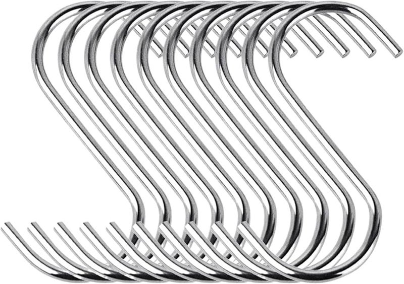 30PCS S Shaped Hooks Stainless Steel Multi Function Hanging Hooks For Kitchen Bathroom - Image 1