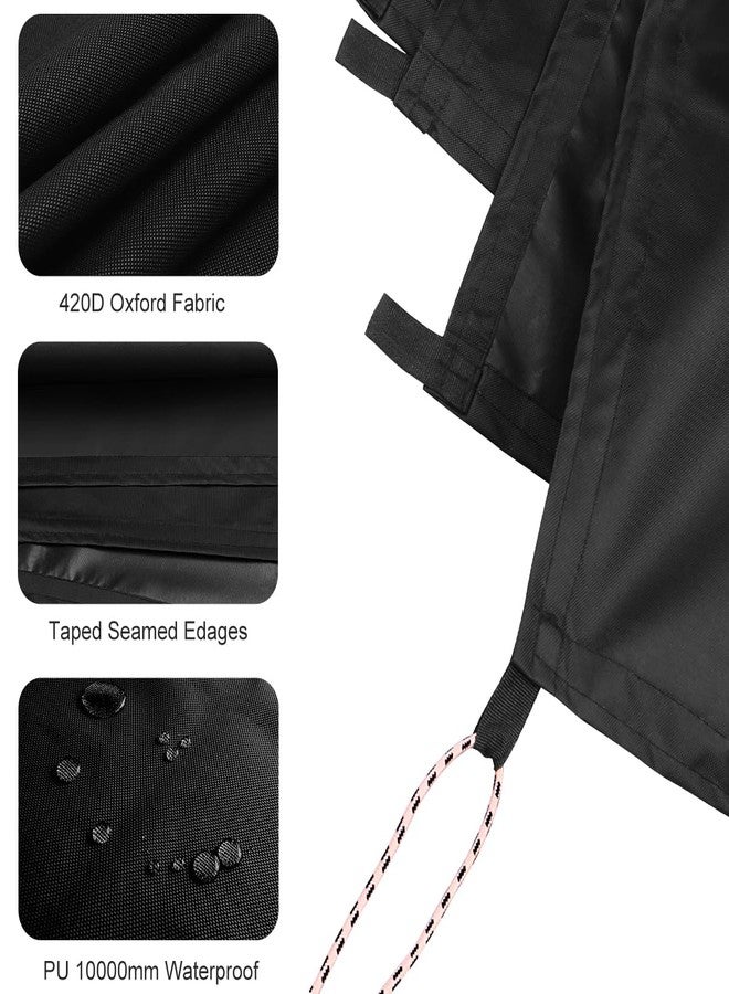 Honsaifau Waterproof Tarp Cover for Outdoor: Multi-Purpose Oxford Tarpaulin with Reinforced Webbing Loops for Camping Boat Pool Roof Tent - Durable and Tear Resistant Black (5ftx10ft) - Image 5