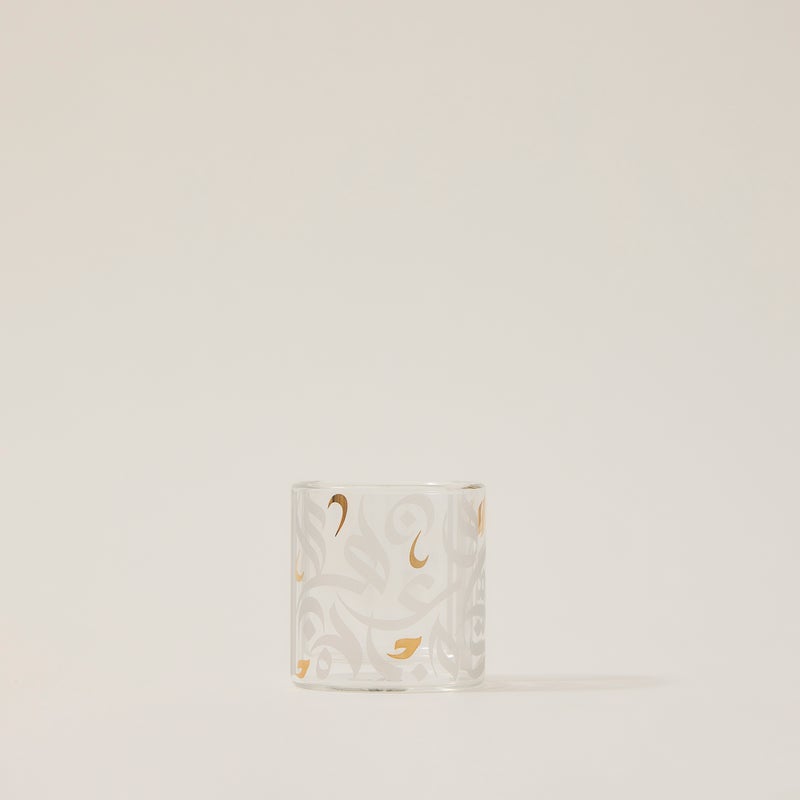 دلتي طقم فناجين قهوة سعودية زجاج فضي 6 قطع - Image 2