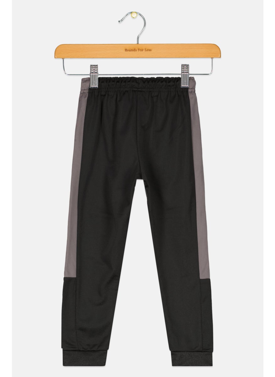 Body Glove - Toddlers Boy Slim Fit Brand Logo Jogger Pants, Black Combo - Image 1