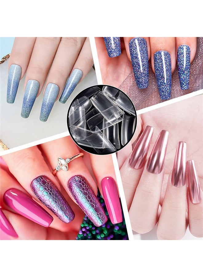 FDSHIP 100 Pcs French Nails Artificial Nails Art Set (Clear) - Image 5