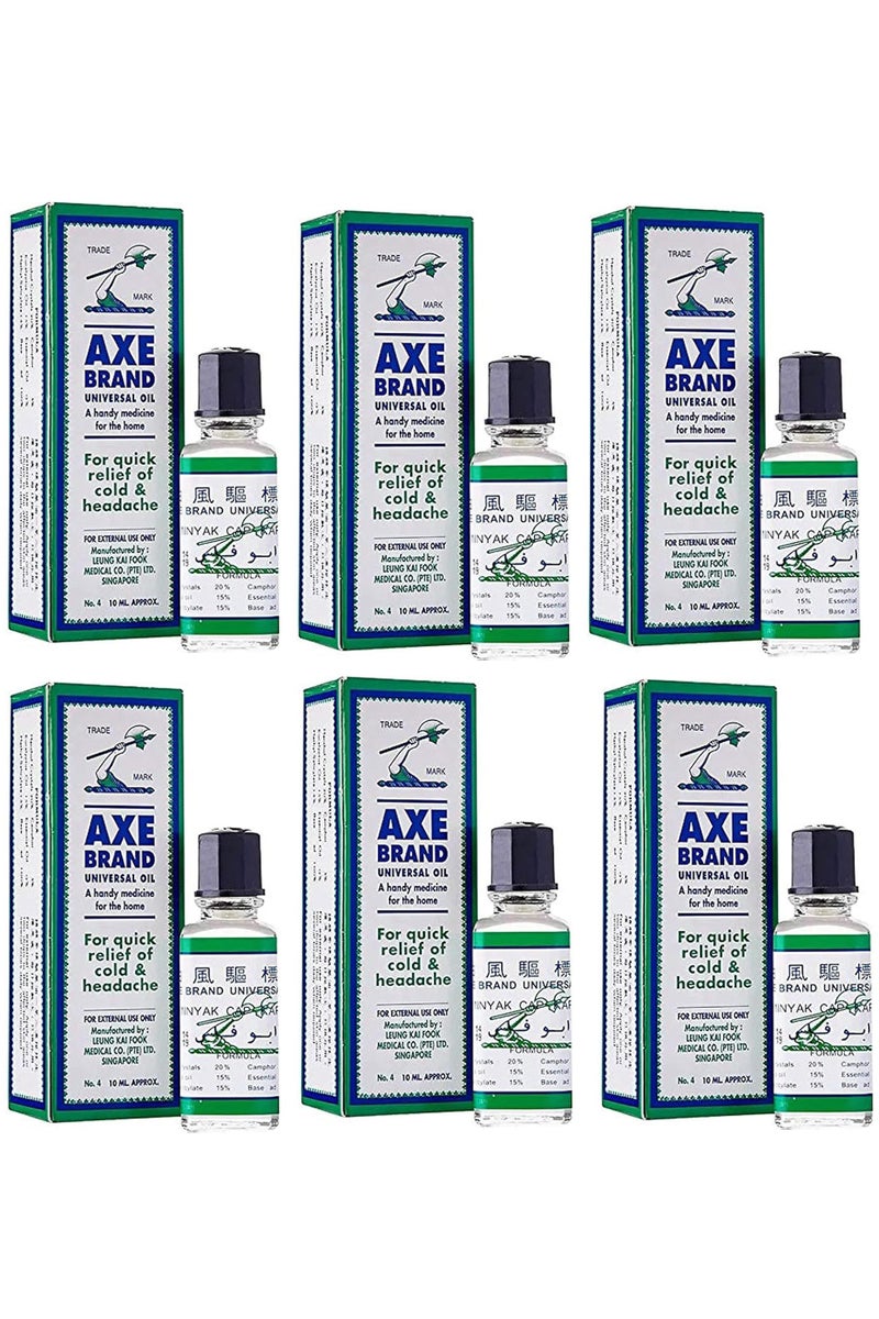 Axe Universal Oil for Quick Relief Of Cold & Headache 10ml (Pack of 6) - Image 1
