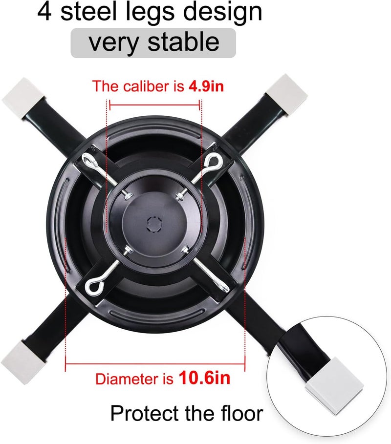 Markdang Large Real Christmas Tree Stand for Live Tree,Metal Christmas Tree Base Stand Fits for 2-Inch to 4.8-Inch Trunk,1-Gallon Water Capacity(Size L) - Image 3