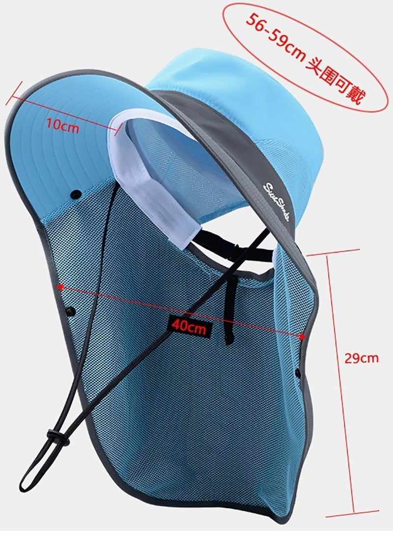 Y&D Women's Sun Fishing Hat, Womens Hiking Hat Foldable Nylon Wide Brim with Large Neck Flap UPF 50+ Protection Hats for Beach Safari Fishing, Pink - Image 5