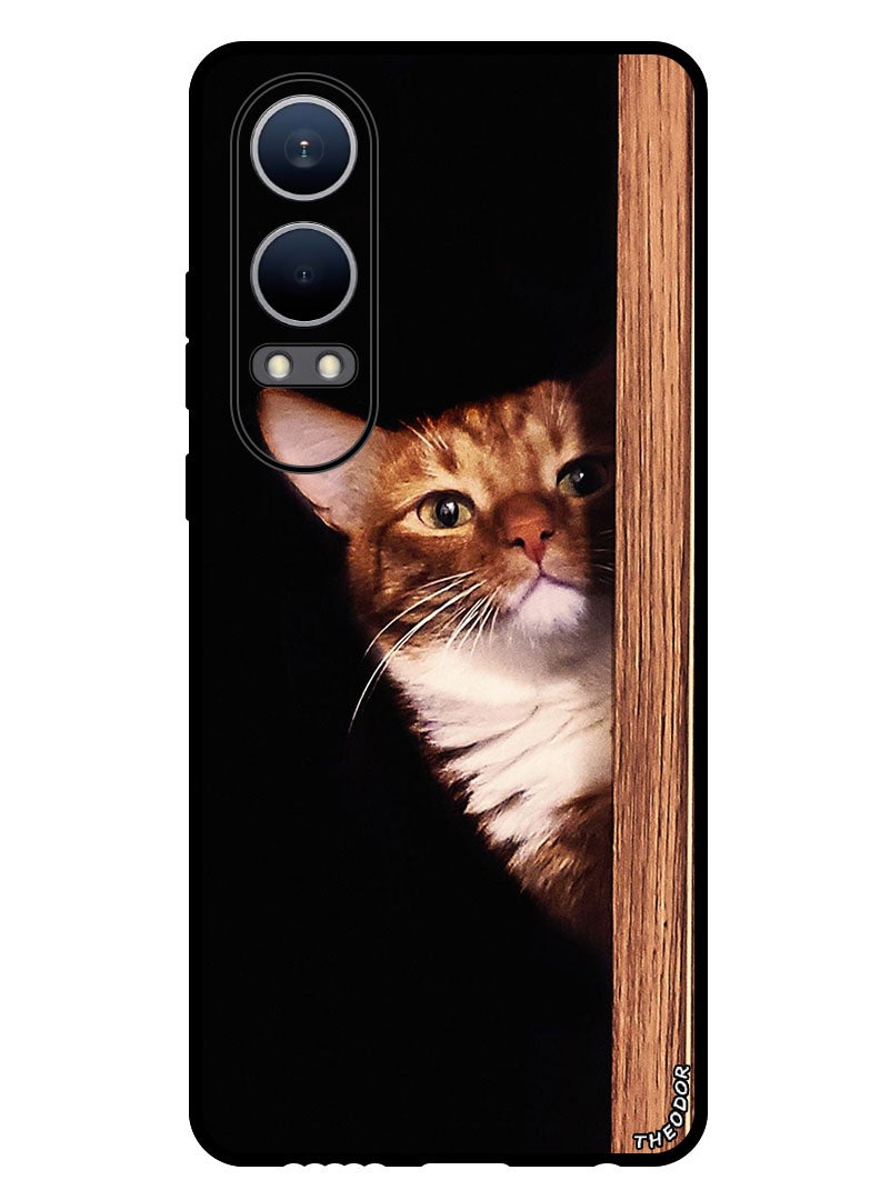 Theodor Protective Case Anti Scratch Shock Proof Bumper Cover For Oppo K12x (China) Cat looking - Image 1