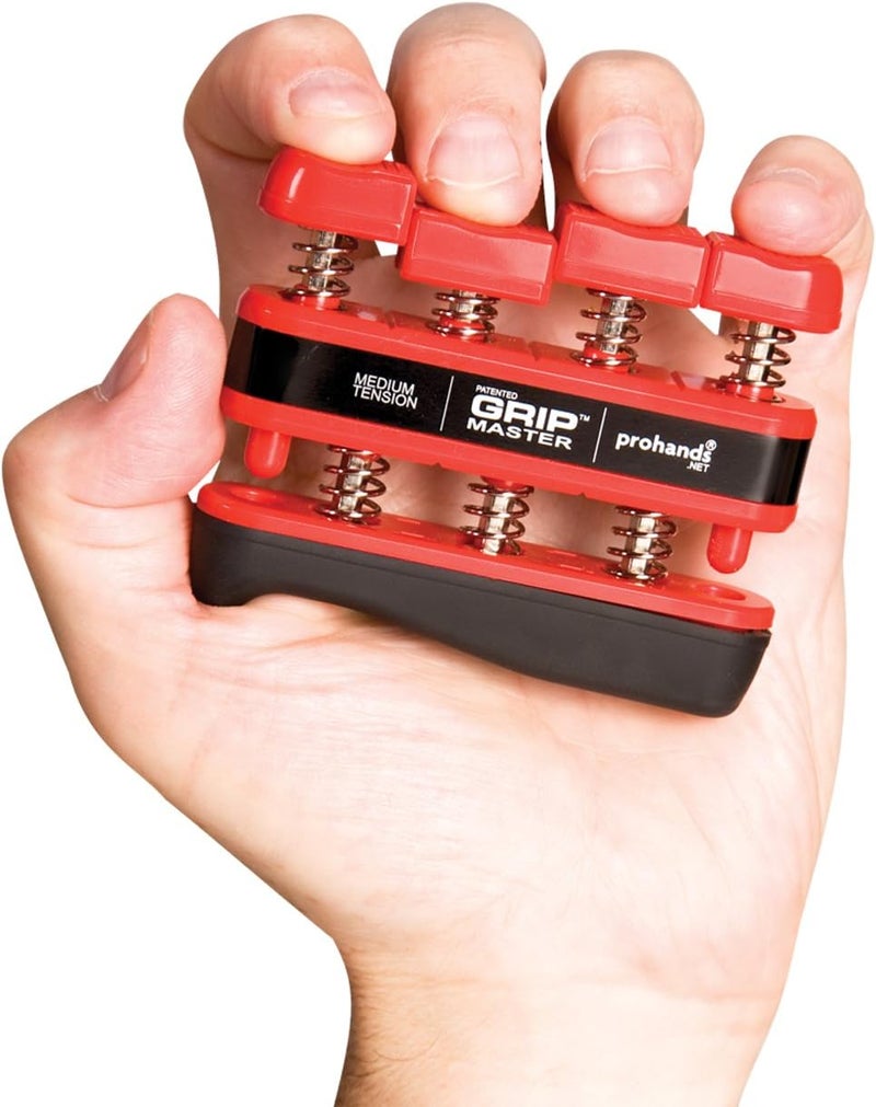 Prohands Gripmaster Hand Exerciser - Medium Tension Finger Strengthener with Spring-Loaded Finger-Piston System - Image 3