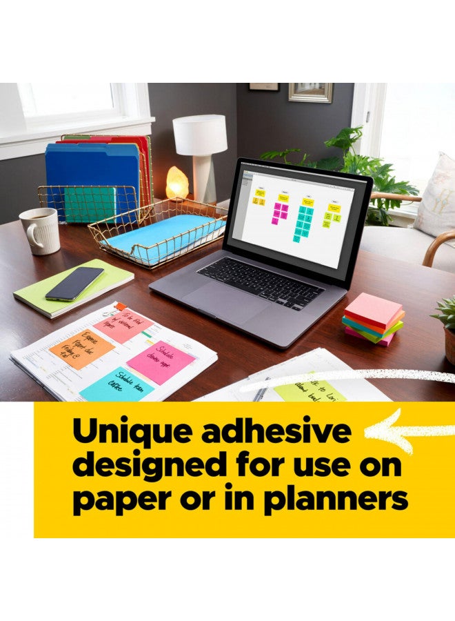 Post-it Mini Notes, 1.5x2 in, 4 Pads, America's #1 Favorite Sticky Notes, Poptimistic Collection, Bright Colors (Magenta, Pink, Blue, Green), Clean Removal, Recyclable (653-8AF) - Image 4