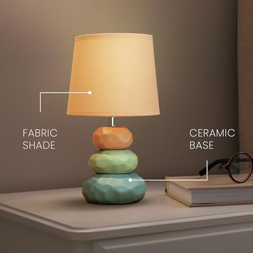 MAGIK Atmosfera Ceramic Table Lamp (Cantaloupe) | 5W Warm White E14 Base LED Bulb Included | Modern Decorative Bedside & Living Room Accent Light - Image 4