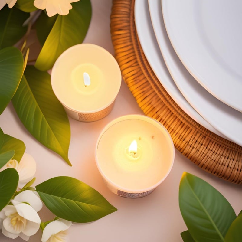 Chloefu LAN Gardenia Scented Candles - Highly Scented, 7.1oz|45 Hour Long Burning, Gifts for Women, 100% Natural Soy, Home Decor, White Glass Jar With Gift Box 2 Pack - Image 3
