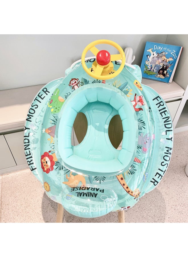 Swimbobo Inside diameter after inflation:HQ Green Dinosaur Steering Wheel Seat Swimming Float Swimming Ring Swimming Vest Children Waist Float Ring Inflatable - Image 4