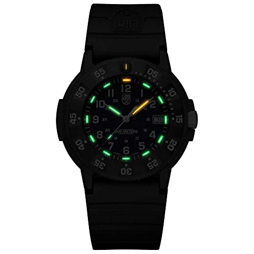 Luminox ساعة لومي نوكس العسكرية للغوص للرجال من سلسلة البحر الأصلية Navy Seal Evo 3003، قرص أزرق، 43 مم، حزام أزرق - Image 3