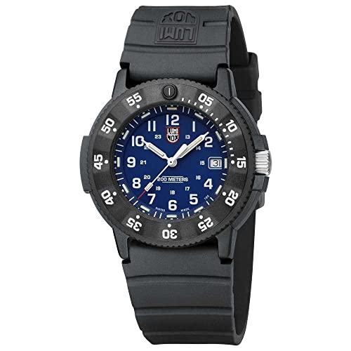 Luminox ساعة لومي نوكس العسكرية للغوص للرجال من سلسلة البحر الأصلية Navy Seal Evo 3003، قرص أزرق، 43 مم، حزام أزرق - Image 1