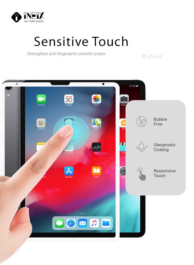 INEIX Full Screen Edge to Edge Screen Protector  For Apple iPad Pro 11 2018 - White  - Image 4