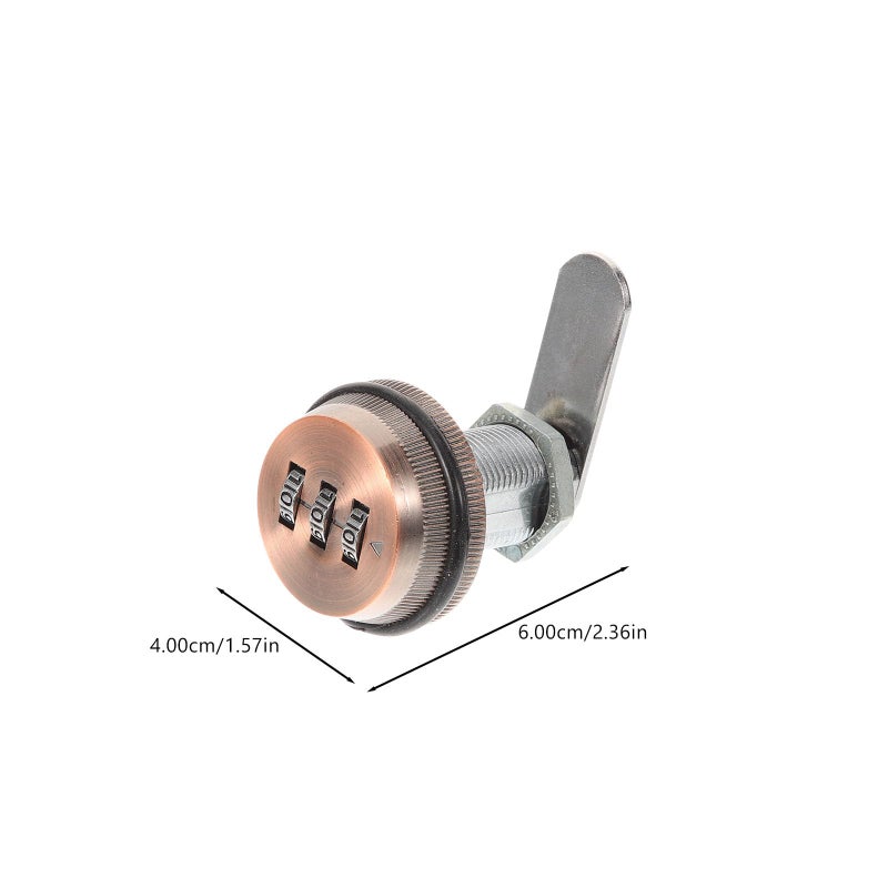 Coded Cabinet Lock Secure Drawer Lock Metal Cupboard 20mm Red Bronze For Office Storage - Image 5