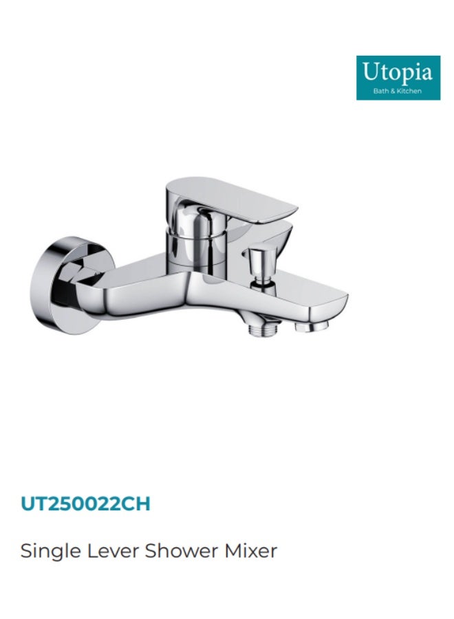 UTOPIA Single Lever Shower Mixer Faucet, Chrome (UK-Origin)