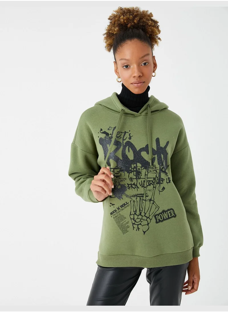 KOTON Printed Sweatshirt Long Sleeve