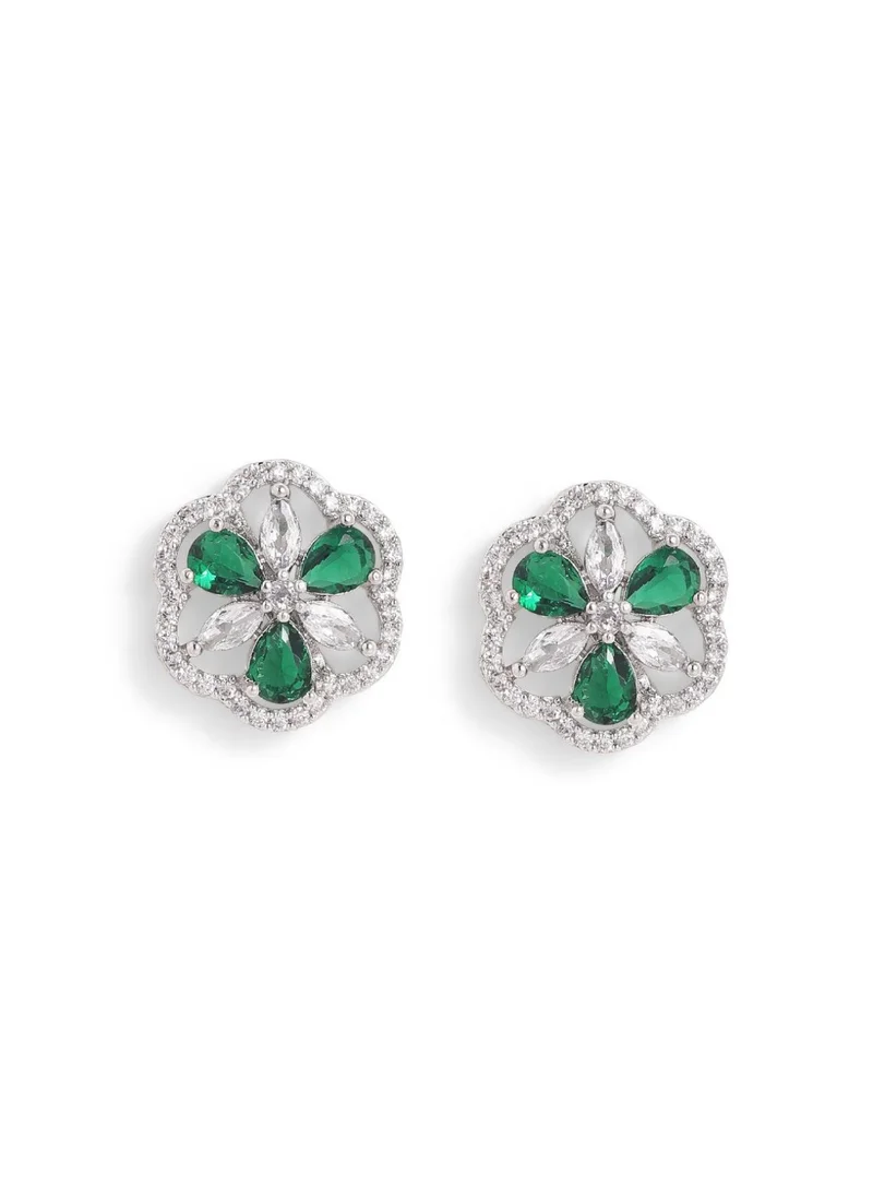 Priyaasi Plated American Diamond Contemporary Studs