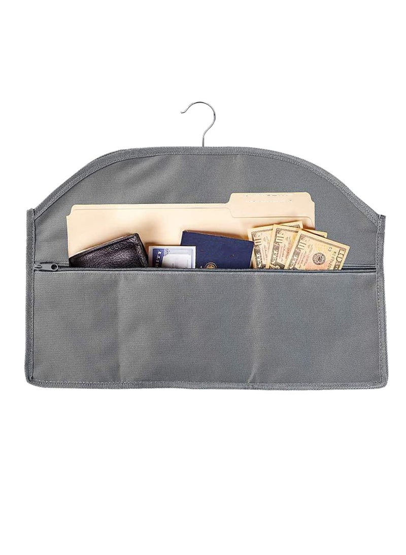 SYOSI Hanger Diversion Safe with Hidden Zipper Pocket - ireproof Water-resistant Hidden Pocket Safe Large Capacity Secret Compartment for Organizing Wardrobe For Home Or Travel Black - Image 1