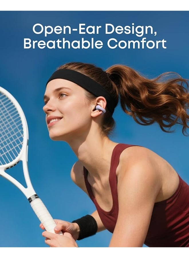 Soundcore C50i by Anker, Open-Ear Headphones, Clip-On Earbuds, Ultra-Comfort, FlexiClip Design, 12mm Drivers for Powerful Bass, AI Clear Calls, 28H Playtime, Secure Fit, Hi-Res, IP55, Bluetooth 6.0 purple - Image 2