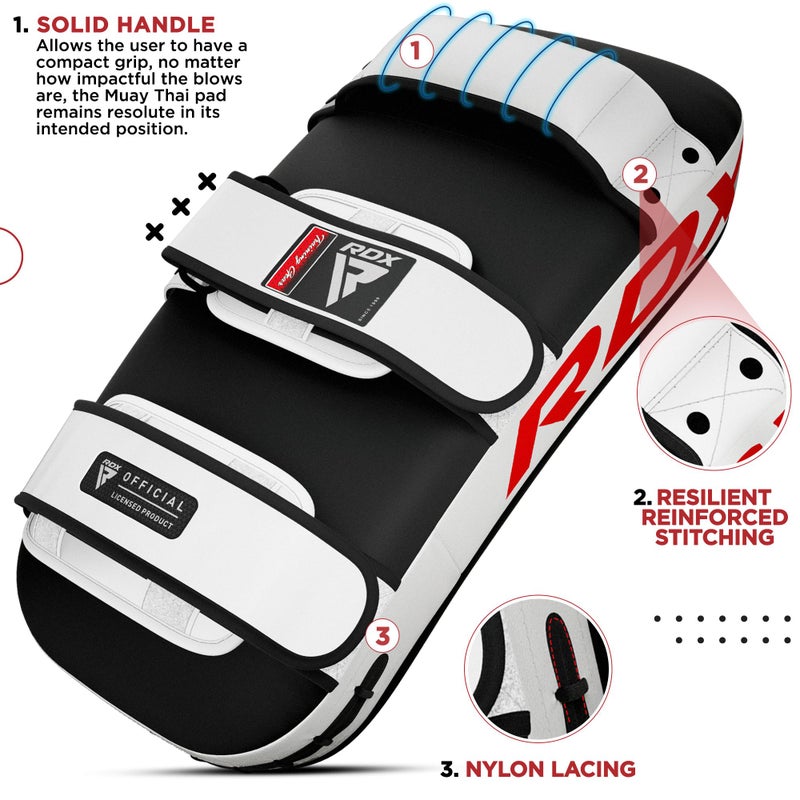RDX Muay Thai Pad for Training, Curved Kickboxing Kicking Strike Shield, Coaching Kick Boxing, MMA, Martial Arts, Karate, Taekwondo, Punching, Foot, Knee and Elbow Target (One Pad Only) - Image 2