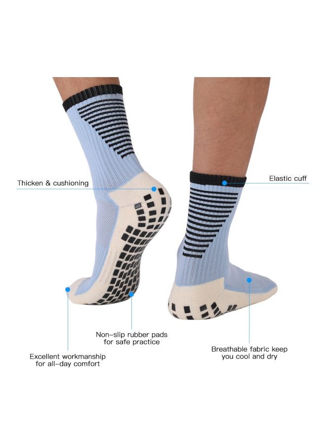 NIBEMINENT Pair Of 3 Anti Slip Soccer Socks 26x4x17cm - Image 2
